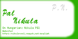 pal nikula business card